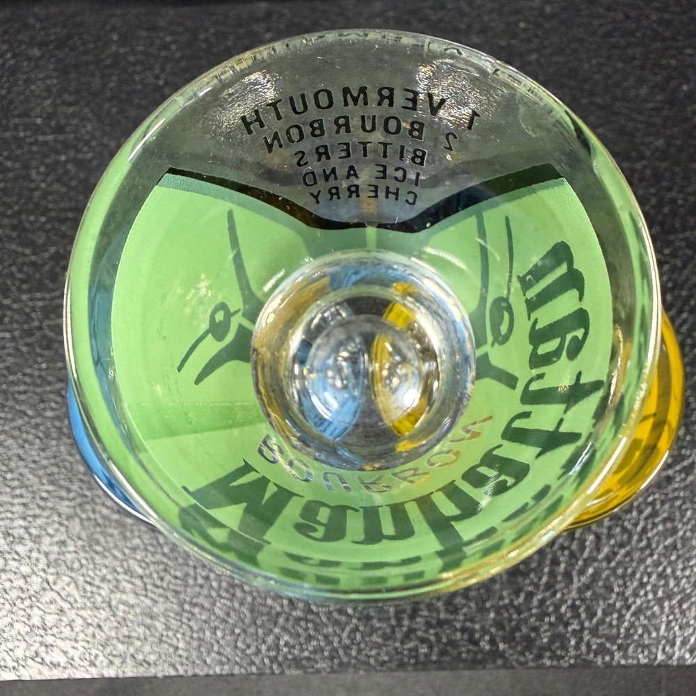 Vintage Mid-Century Modern Recipe Shot Glass Set Manhattan Daiquiri Sour 3pc - Picture 10 of 10